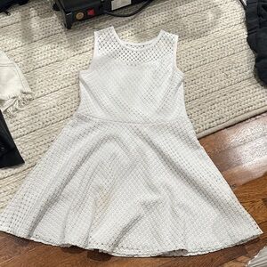 Sally Miller White Textured Kids Dress
